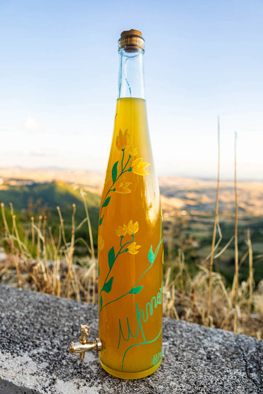 Idromele Upnaro - Pezzo Unico - Bottiglia Renana 3 Litri Decorata a Mano