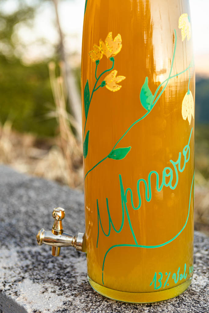 Idromele Upnaro - Pezzo Unico - Bottiglia Renana 3 Litri Decorata a Mano